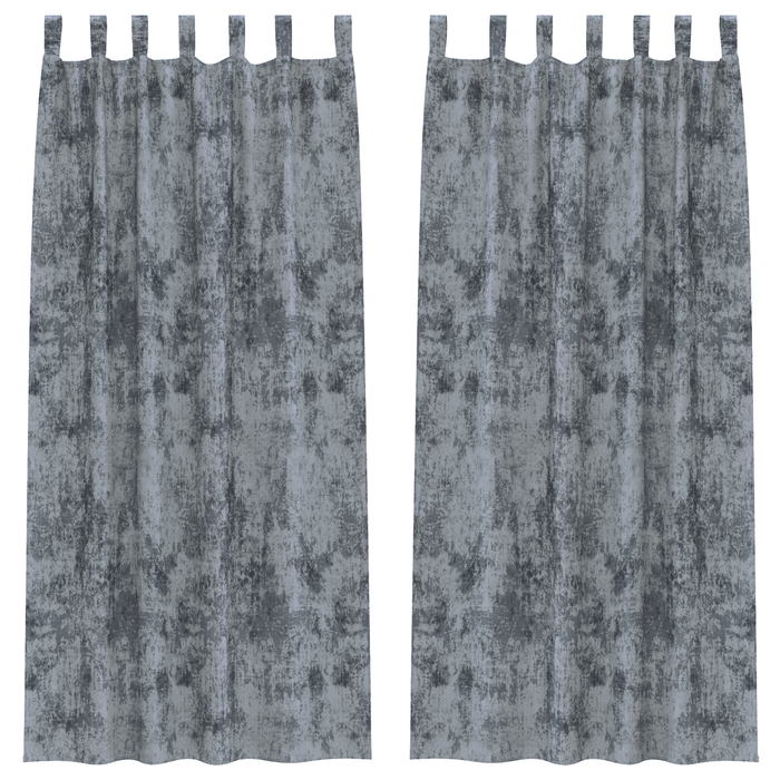 Draperii din catifea 2 buc cu tab top Gri argintiu 225x140 cm - WALTI WALTI