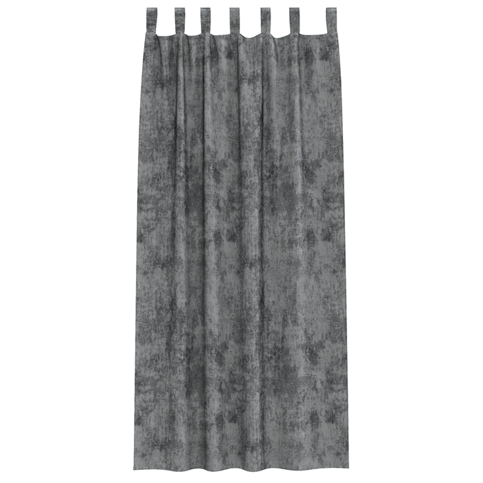 Draperii din catifea 2 piese cu inele Gri 245x140 cm - WALTI WALTI