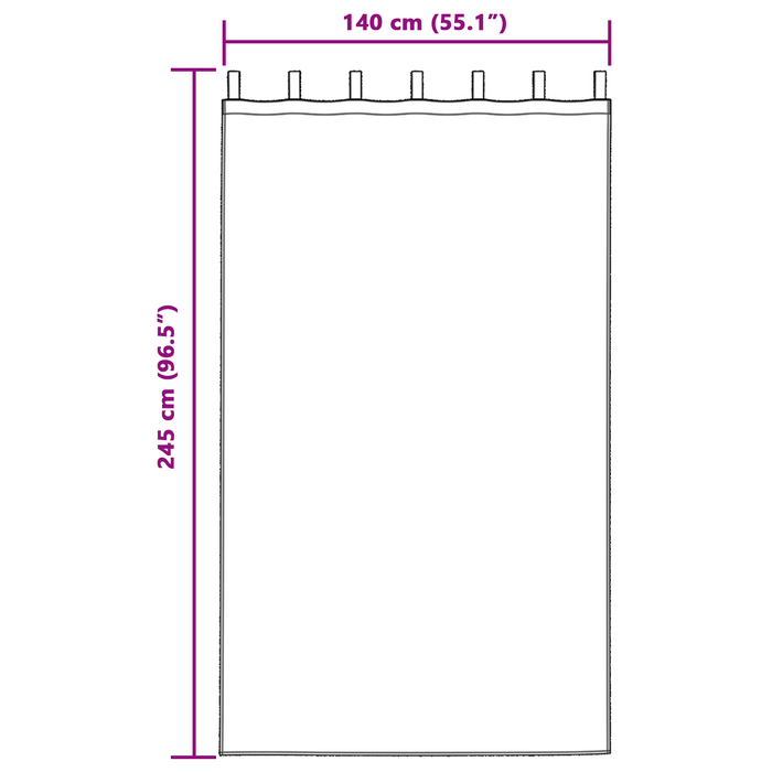 Draperii din catifea 2 piese cu inele Gri 245x140 cm - WALTI WALTI