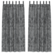 Draperii din Catifea 2 piese cu Loop-uri Gri 260x140 cm - WALTI WALTI