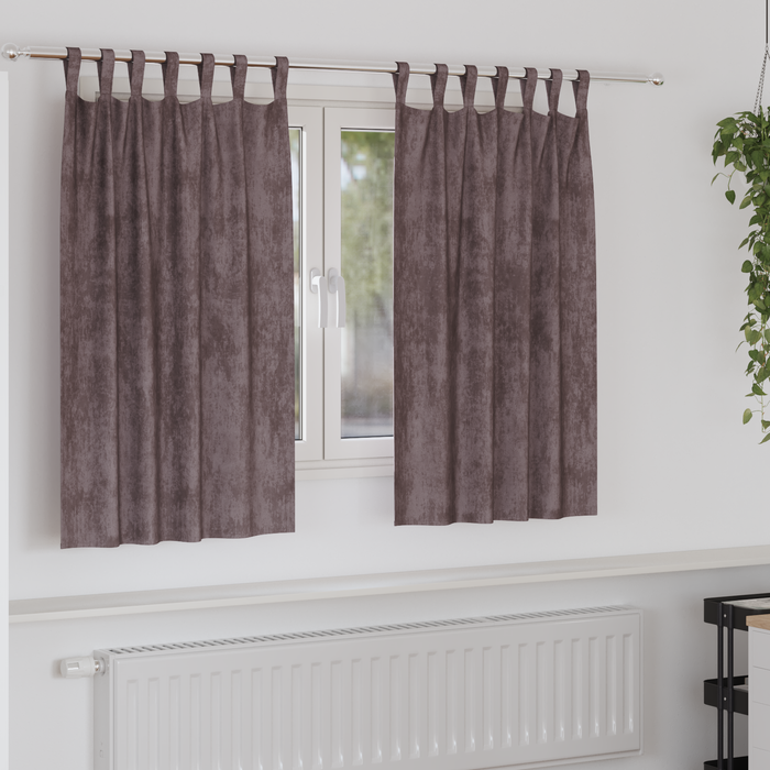 draperii catifea 2 piese cu ochiuri maro 140x140 cm - WALTI WALTI