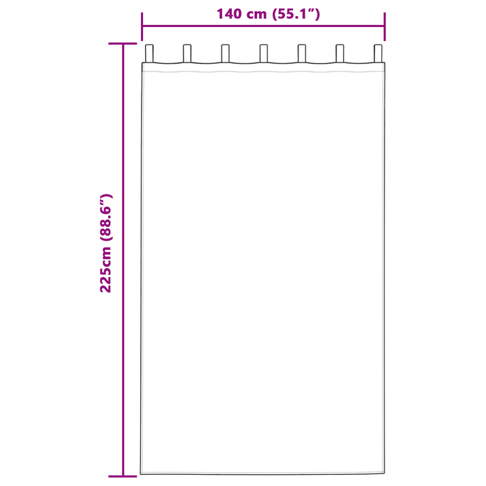 Perdele din catifea 2 buc cu bucle de sus maro 225x140 cm - WALTI WALTI
