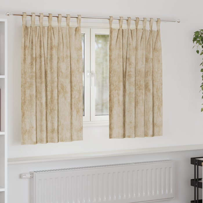 Draperii catifea 2 buc. cu găuri crem 140x140 cm - WALTI WALTI
