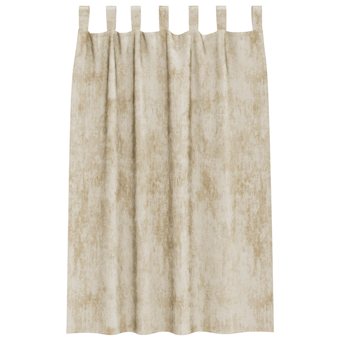Draperii din catifea 2 piese cu ornamente deasupra crem 175x140 cm - WALTI WALTI
