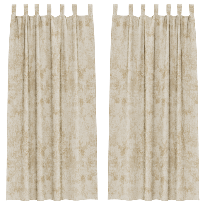 Draperii din catifea 2 piese cu ochiuri crem 225x140 cm - WALTI WALTI