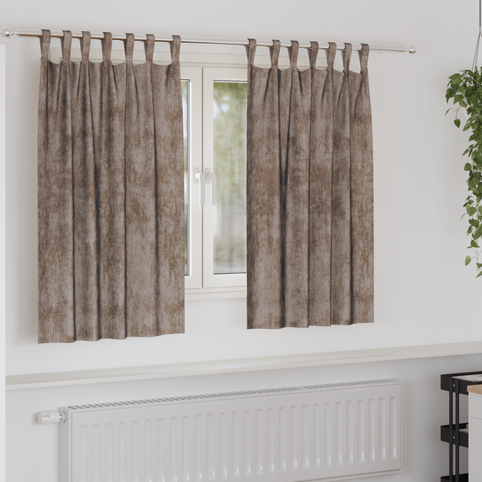 Draperii catifea 2 piese cu bucle cappuccino 140x140 cm - WALTI WALTI