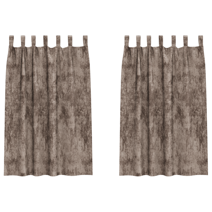 Draperii din catifea 2 buc cu bucle cappuccino 175x140 cm - WALTI WALTI