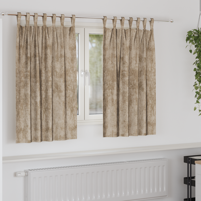 Draperii din catifea 2 pcs cu margine de tab champagne 140x140 cm - WALTI WALTI