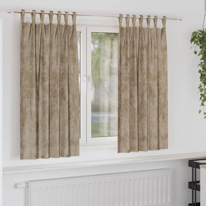 Draperii din catifea 2 buc cu Ochiuri Champagne 175x140 cm - WALTI WALTI