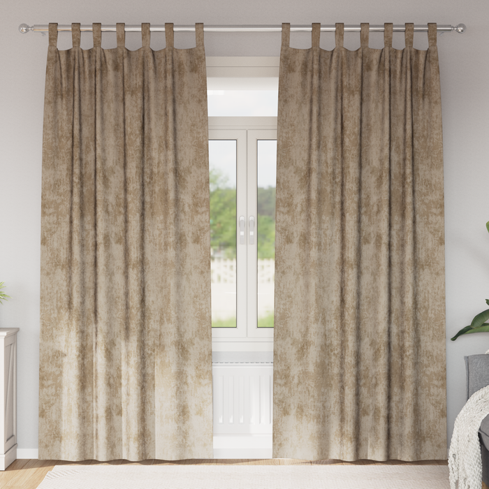 Draperii din Catifea 2 buc cu ochiuri Champagne 260x140 cm - WALTI WALTI