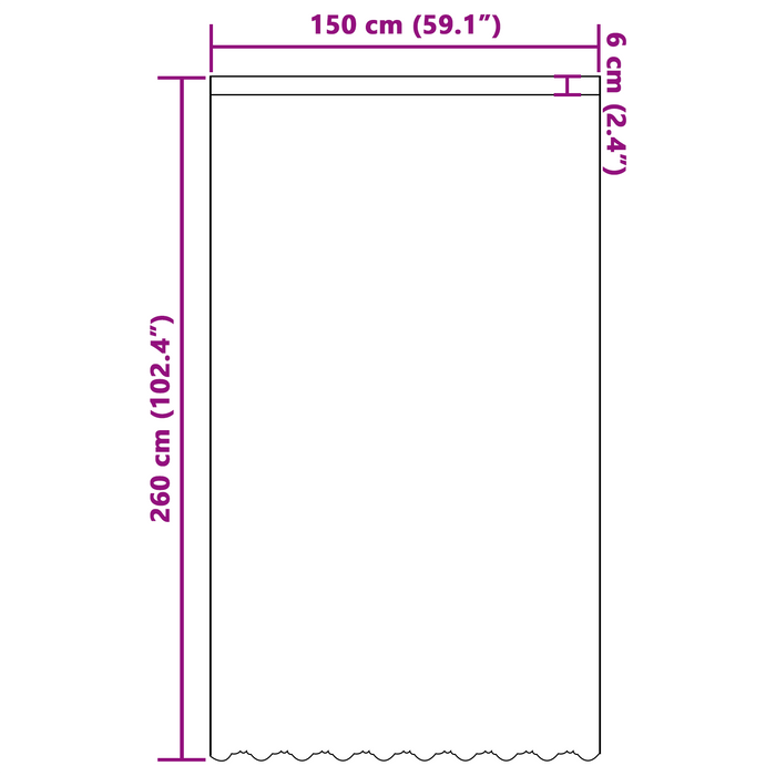Cortină din Dantelă cu perdele Floral Alb 150 x 260 cm Poliester - WALTI WALTI