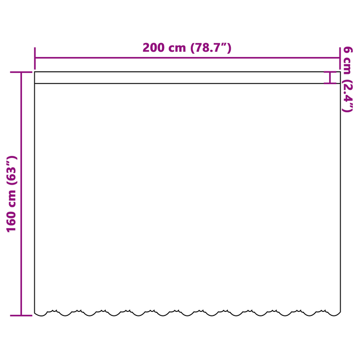 Cortină din Dantelă cu perdele Floral Alb 200 x 160 cm Poliester - WALTI WALTI