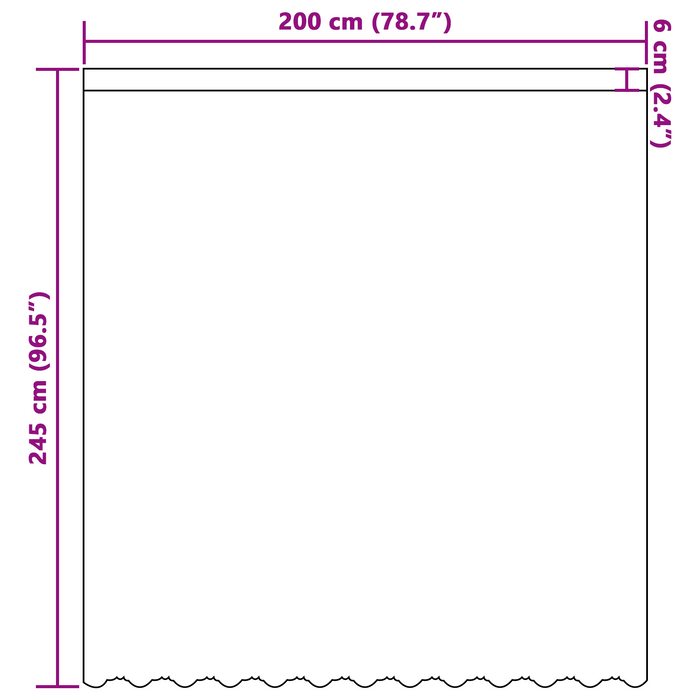 Cortină din Dantelă cu perdele Floral Alb 200 x 245 cm Poliester - WALTI WALTI