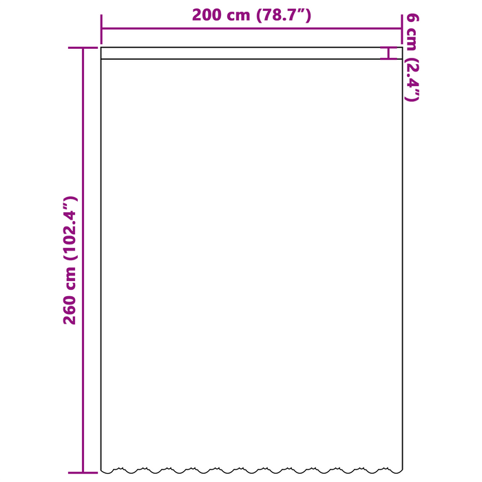 Cortină din Dantelă cu perdele Floral Alb 200 x 260 cm Poliester - WALTI WALTI
