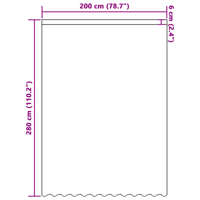 Cortină din Dantelă cu perdele Floral Alb 200 x 280 cm Poliester - WALTI WALTI