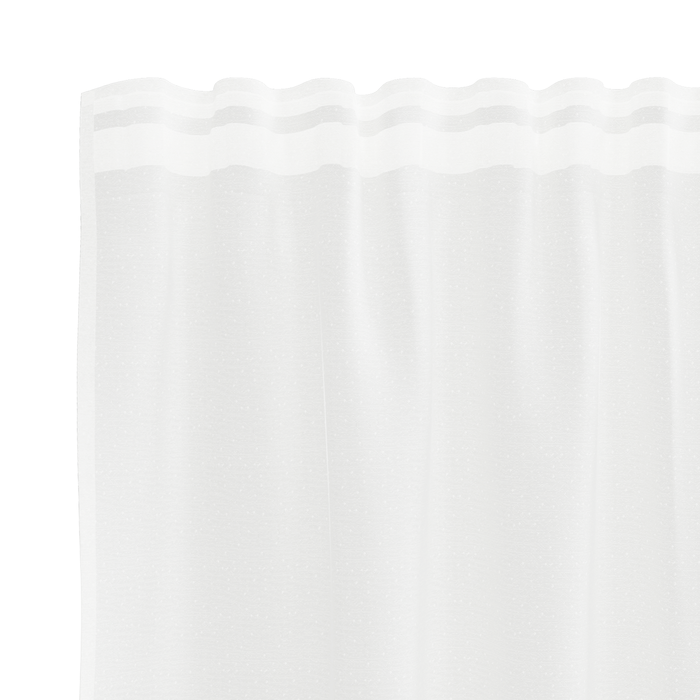 Cortină din Dantelă cu perdele Floral Alb 300 x 120 cm Poliester - WALTI WALTI