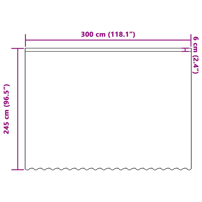 Cortină din Dantelă cu perdele Floral Alb 300 x 245 cm Poliester - WALTI WALTI
