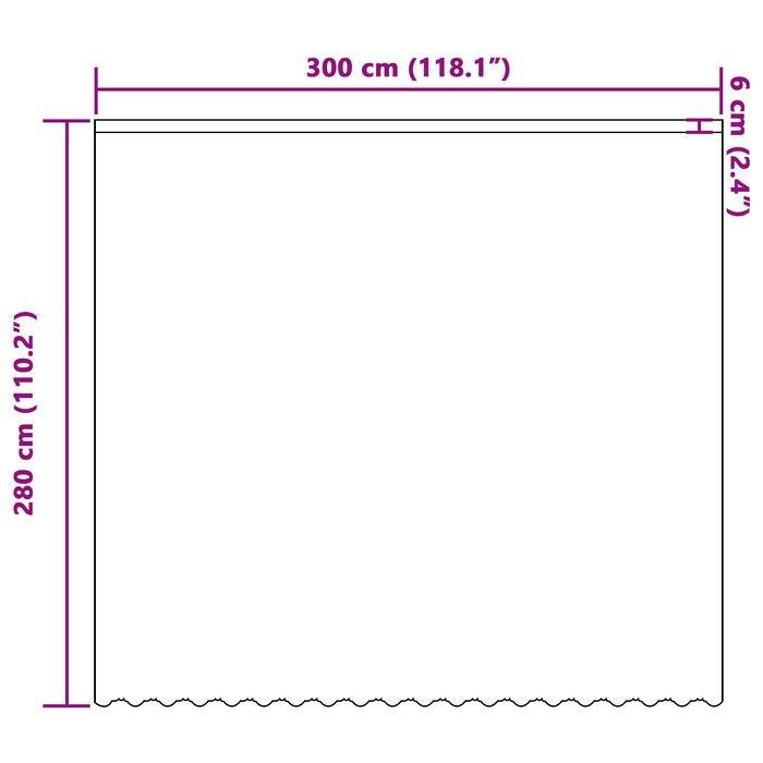 Cortină din Dantelă cu perdele Floral Alb 300 x 280 cm Poliester - WALTI WALTI