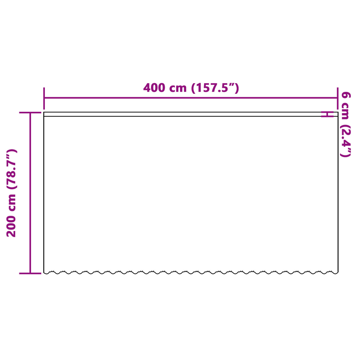 Cortină din Dantelă cu perdele Floral Alb 400 x 200 cm Poliester - WALTI WALTI