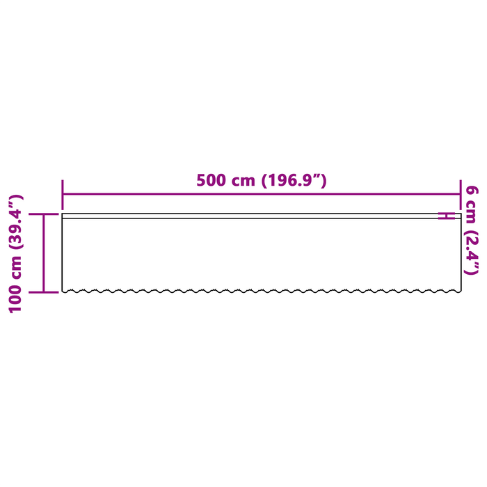 Cortină din Dantelă cu perdele Floral Alb 500 x 100 cm Poliester - WALTI WALTI