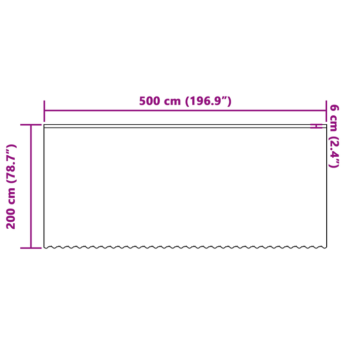 Cortină din Dantelă cu perdele Floral Alb 500 x 200 cm Poliester - WALTI WALTI