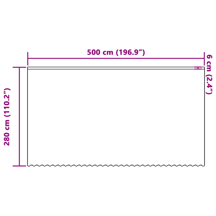 Cortină din Dantelă cu perdele Floral Alb 500 x 280 cm Poliester - WALTI WALTI