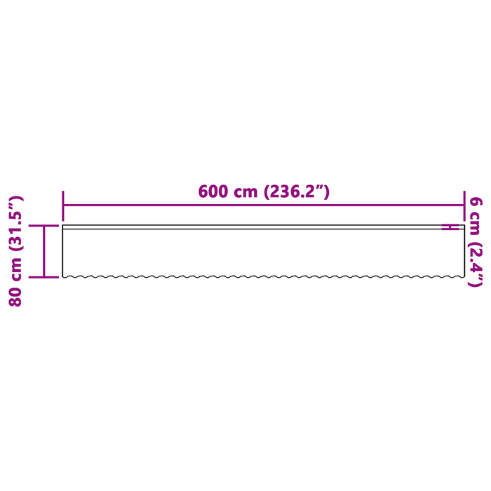 Cortină din Dantelă cu perdele Floral Alb 600 x 80 cm Poliester - WALTI WALTI