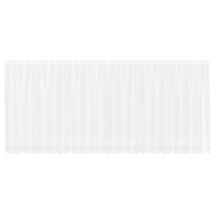 Cortină din Dantelă cu perdele Floral Alb 600 x 160 cm Poliester - WALTI WALTI
