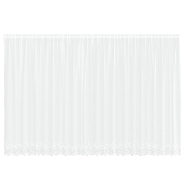 Cortină din Dantelă cu perdele Floral Alb 600 x 240 cm Poliester - WALTI WALTI