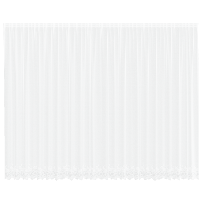 Cortină din Dantelă cu perdele Floral Alb 600 x 280 cm Poliester - WALTI WALTI
