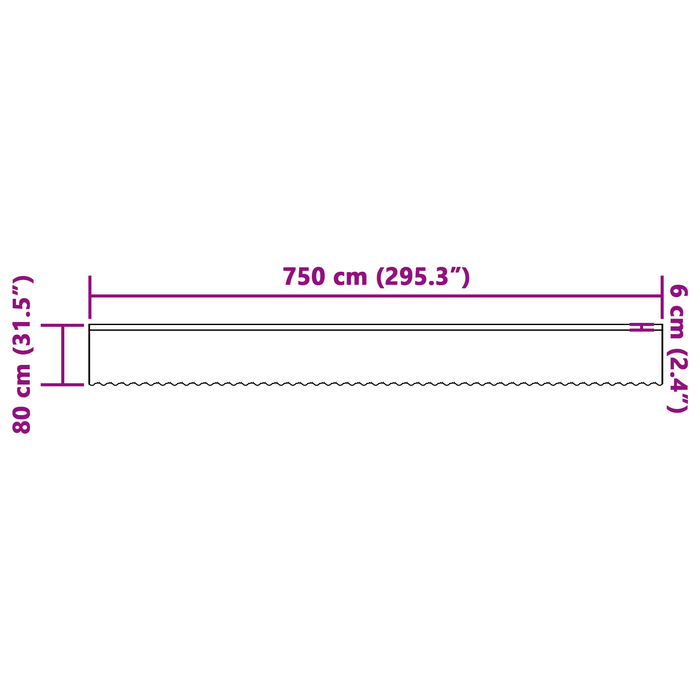 Cortină din Dantelă cu perdele Floral Alb 750 x 80 cm Poliester - WALTI WALTI