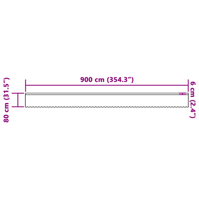 Cortină din Dantelă cu perdele Floral Alb 900 x 80 cm Poliester - WALTI WALTI
