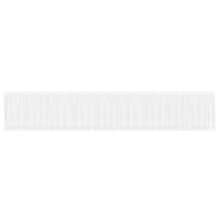 Cortină din Dantelă cu perdele Floral Alb 900 x 120 cm Poliester - WALTI WALTI
