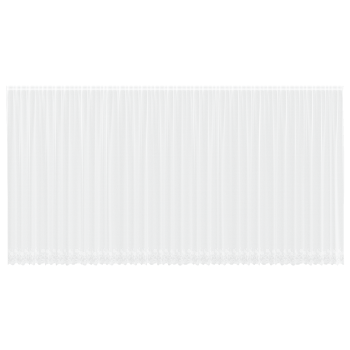 Cortină din Dantelă cu perdele Floral Alb 900 x 260 cm Poliester - WALTI WALTI