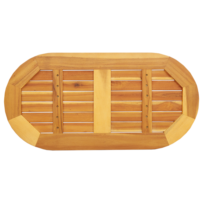 Suprafață Ovală din Lemn Solid de Acacia 80x40x2 cm - WALTI WALTI