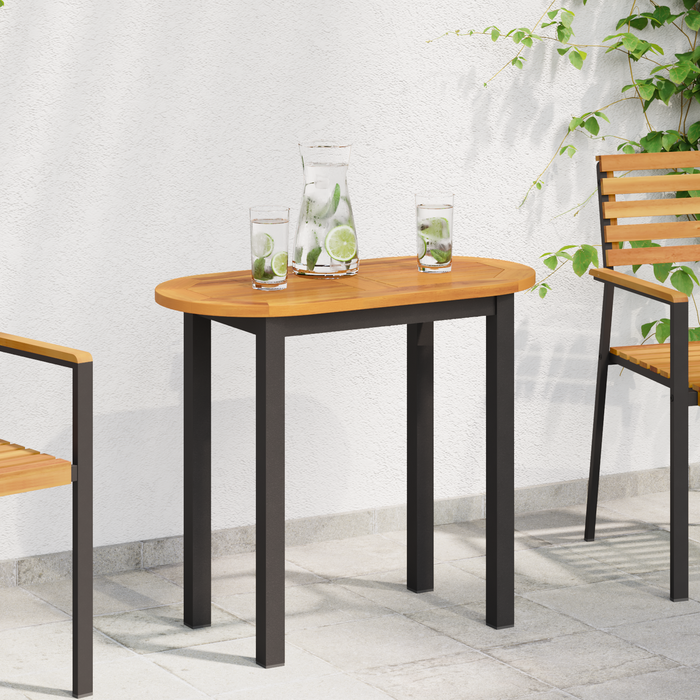 Suprafață Ovală din Lemn Solid de Acacia 80x40x2 cm - WALTI WALTI