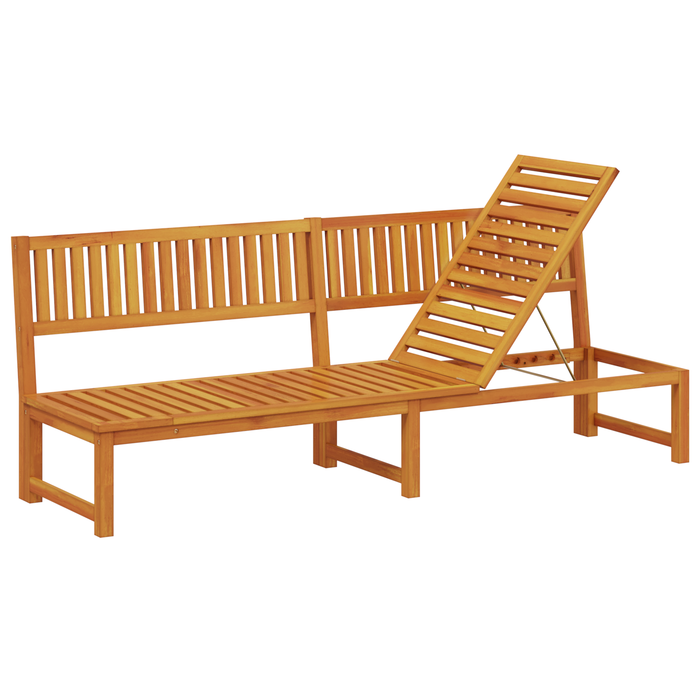 Șezlong 3 în 1 Funcție Lemn Solid de Acacia - WALTI WALTI