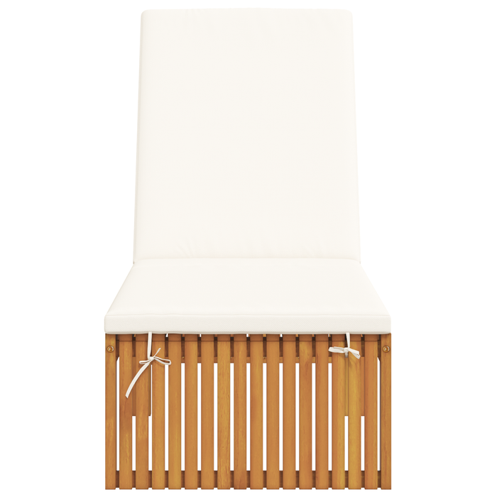 Șezlong cu pernă 200x55x30 cm din lemn masiv de acacia - WALTI WALTI