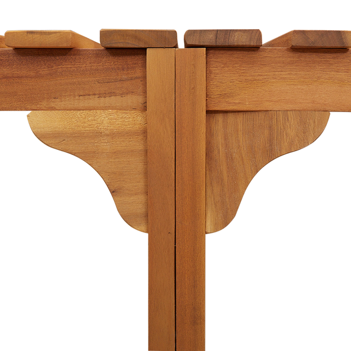 Împrejmuire pentru Cada cu Hidromasaj Semi-Rotund 252x111.5x55.5 cm Lemn Masiv de Acacia - WALTI WALTI