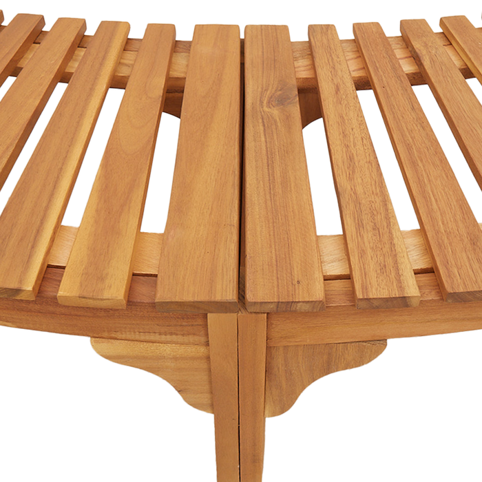 Împrejmuire pentru Cada cu Hidromasaj Semi-Rotund 252x111.5x55.5 cm Lemn Masiv de Acacia - WALTI WALTI