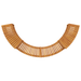 Împrejmuire pentru Cada cu Hidromasaj Semi-Rotund 252x111.5x55.5 cm Lemn Masiv de Acacia - WALTI WALTI