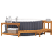 Împrejmuire pentru Cada cu Hidromasaj Semi-Rotund 252x111.5x55.5 cm Lemn Masiv de Acacia - WALTI WALTI