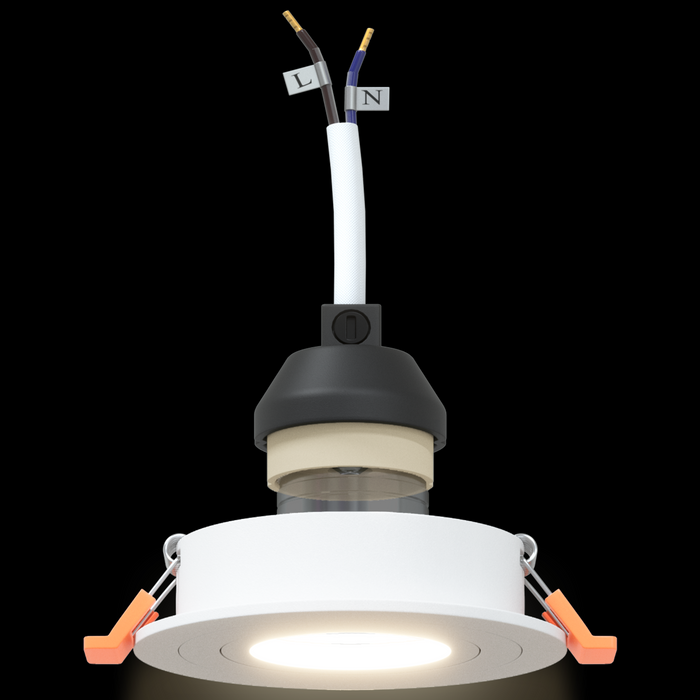 Spoturi încorporate 6 buc Rotund GU10 Alb Ø91 mm - WALTI WALTI