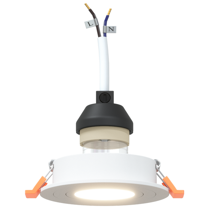 Spoturi încastrate 12 buc Rotund GU10 Alb Ø91 mm - WALTI WALTI