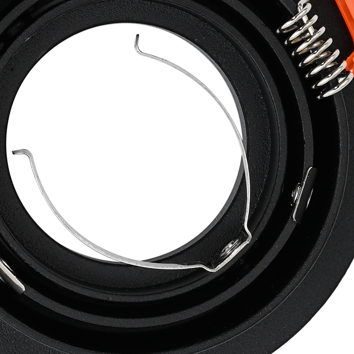 Spoturi încastrate 6 pcs Rotund GU10 Negru Ø91 mm - WALTI WALTI