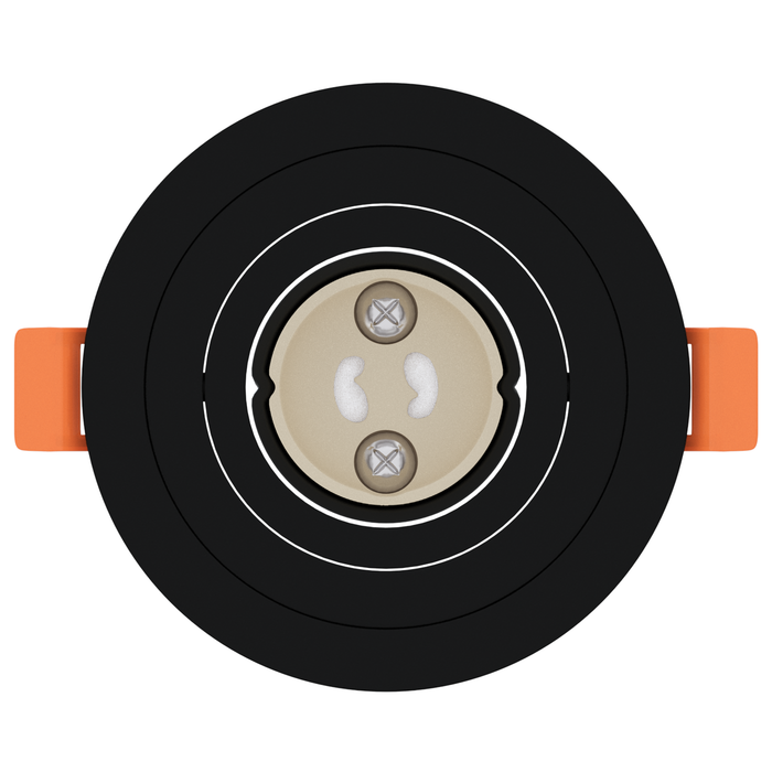 Spotlight-uri încastrate 12 buc Round GU10 Negru Ø91 mm - WALTI WALTI