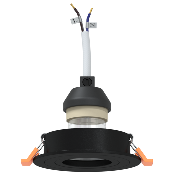 Spoturi încastrate 24 pcs Rotund GU10 Negru Ø91 mm - WALTI WALTI