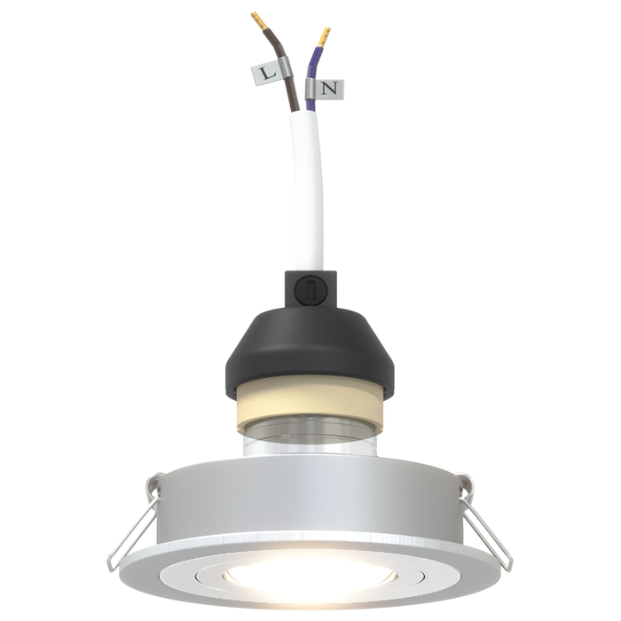 Spotlights încastrate 6 pcs Rotund GU10 Silver Ø91 mm - WALTI WALTI