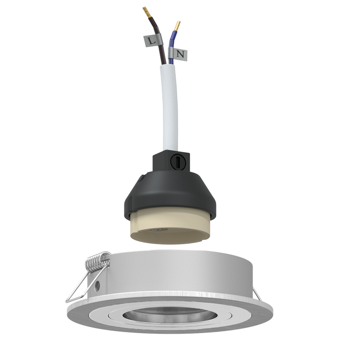 Spotlights încastrate 6 pcs Rotund GU10 Silver Ø91 mm - WALTI WALTI