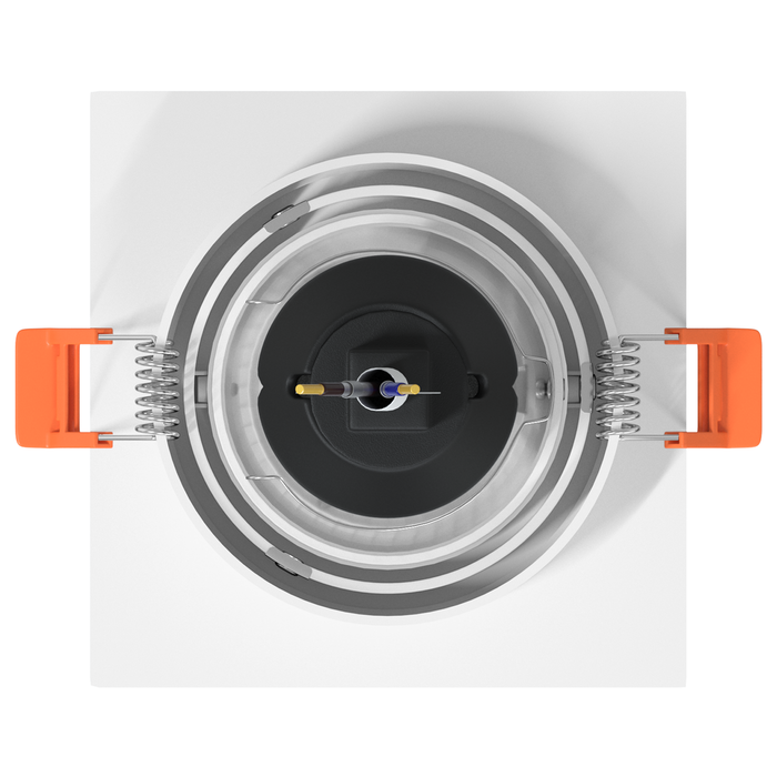 Spoturi încastrate 12 buc Pătrate GU10 Alb 91x91 mm - WALTI WALTI